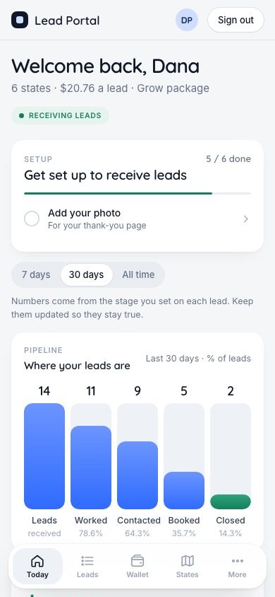 Agent app on a phone
